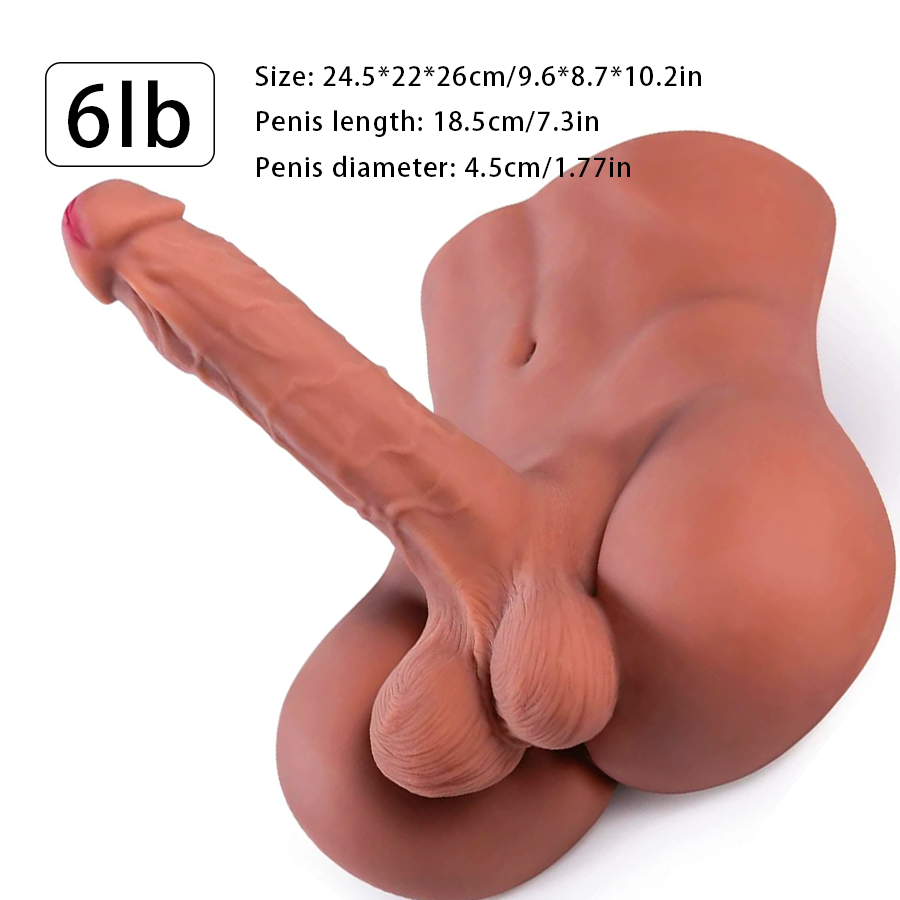 Enorme consolador realista, muñeca sexual masculina con torso, juguetes sexys para adultos, pene grande para mujeres.