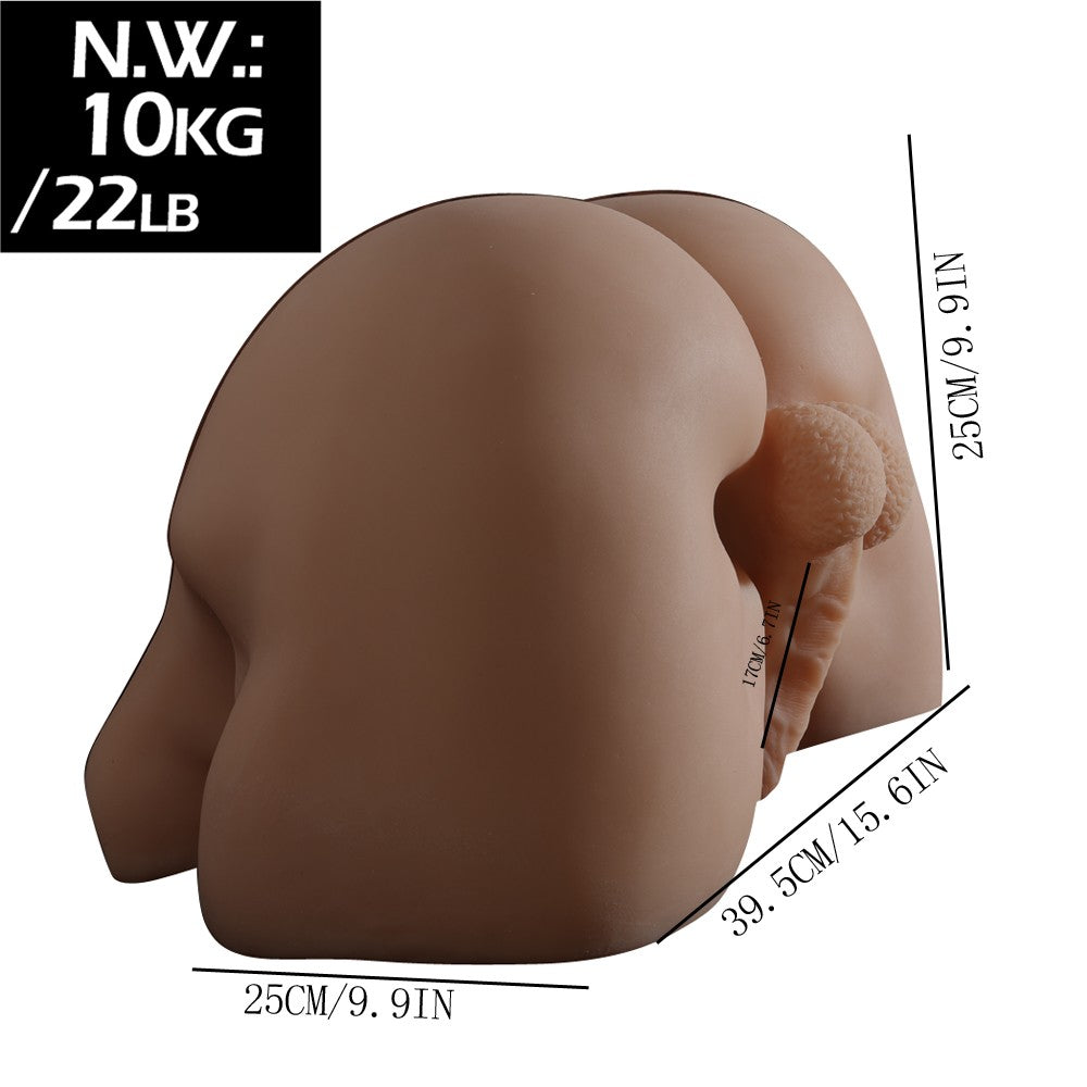 22lb Lebensgroße Sexpuppe aus echtem TPE mit großem Po für Männer, schwule Erwachsene, Liebesspielzeug