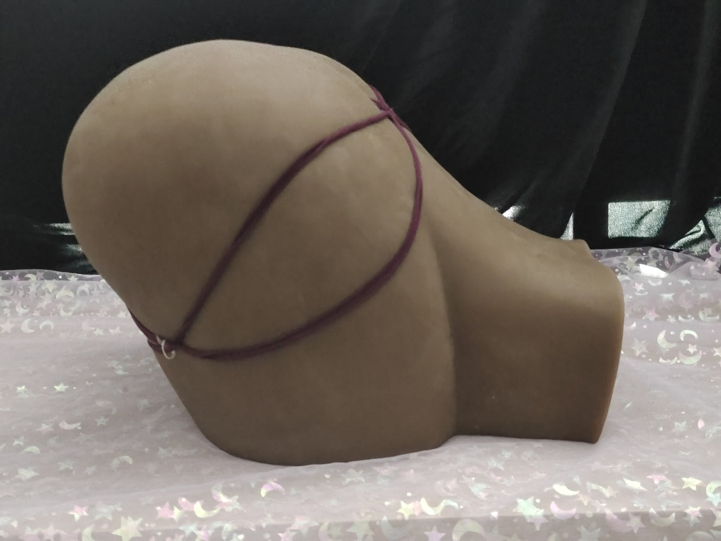 Fette Arsch riesige Sexpuppe Realistische TPE-Sexpuppe mit großem Po, lebensgroße Liebespuppe, Schwarz, 9 kg