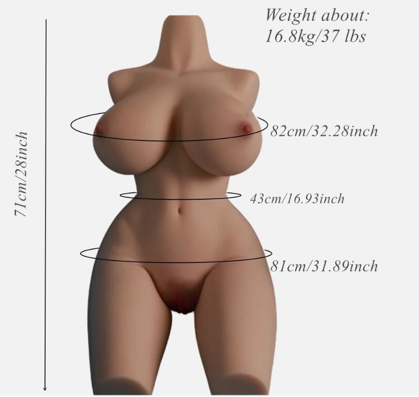 17kg-Half Sex Doll Realistic TPE Full Body Life Size Love Toy Huge Doll For Male-Discreet shipping to Europe