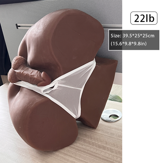 22LBs Men Butt Silicone Ass anal Sex toy doll Love Toy for Gay Male Masturbator-DE 10kg