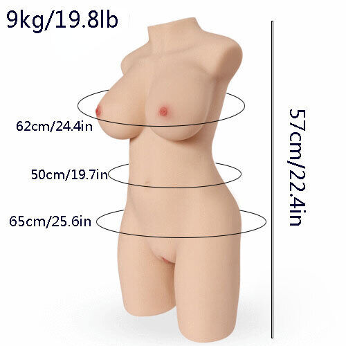 9 kg schwere Halbsex-Puppe, realistischer TPE-Ganzkörper, lebensgroßes Liebesspielzeug, riesiger Hintern für Männer