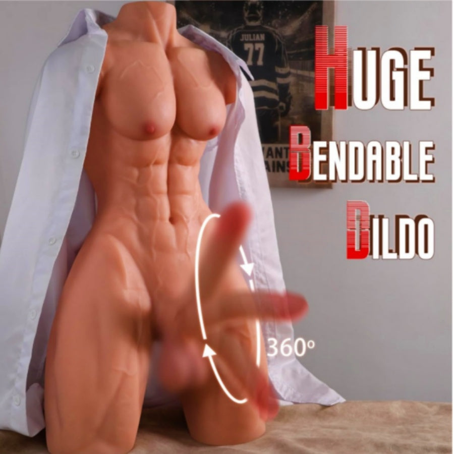 37 Pfund schwerer männlicher Torso-Sexdoll mit realistischem Dildo, Sexdolls mit 8 Zoll langen realistischen Dildos, Torso-Dildo mit Anusmuskeln, männliche Sexdolls für Frauen und Paare