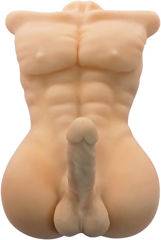 15LB Männliche Penispumpe Sexpuppe für Frauen mit 7 Zoll flexiblem Dildo Männlicher Torso Penis Liebespuppe mit engem Anus Sex Unisex Masturbationsspielzeug für Frauen