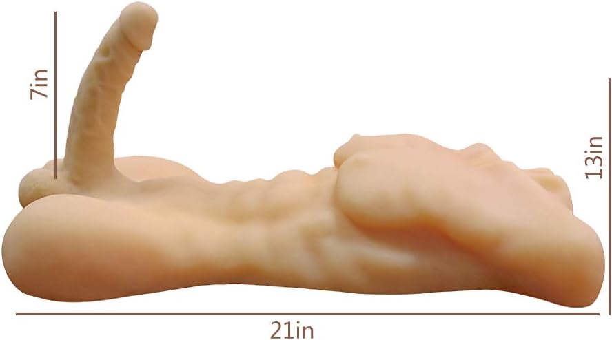 15LB Männliche Penispumpe Sexpuppe für Frauen mit 7 Zoll flexiblem Dildo Männlicher Torso Penis Liebespuppe mit engem Anus Sex Unisex Masturbationsspielzeug für Frauen