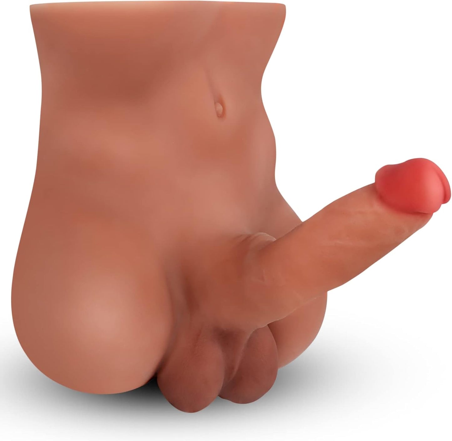 Männliche Sexpuppe mit flexiblem realistischem Dildo Penis Sexspielzeug für Frauen, Sexpuppen große Dildos Analsexspielzeug dicker Dildo weibliche Masturbation Sexspielzeug, Unisex Sexspielzeug für Paare Männer Homosexuelle, Braun