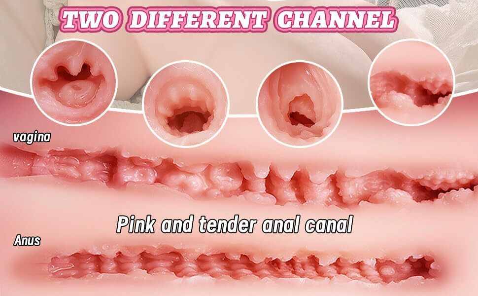 18LB Sexpuppen-Torso, männliches Sex spielzeug mit wackelnden Brüsten und knackigem Po, realistische Sex puppe für Männer mit praller, enger, saftiger Vagina und Anus, Masturbator mit integriertem Skelett
