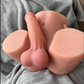 2,5 kg schwere Transgender-Sexpuppe mit Penis, Vagina und Anus, 3-in-1-Sexpuppe für Homosexuelle, Unisex-Masturbator mit realistisch geformtem kleinem Dildo, Po, Hintern und Hoden – Sexspielzeug für Männer und schwule Paare.