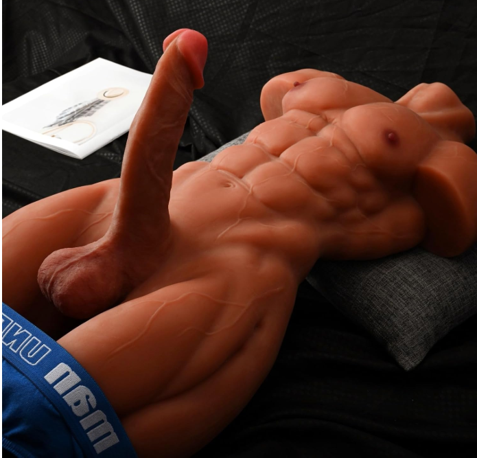 16 kg schwere TPE-Sexpuppe, männlicher Oberkörper, Sexspielzeug für Erwachsene, großer Penis, Po für Frauen, schwul 