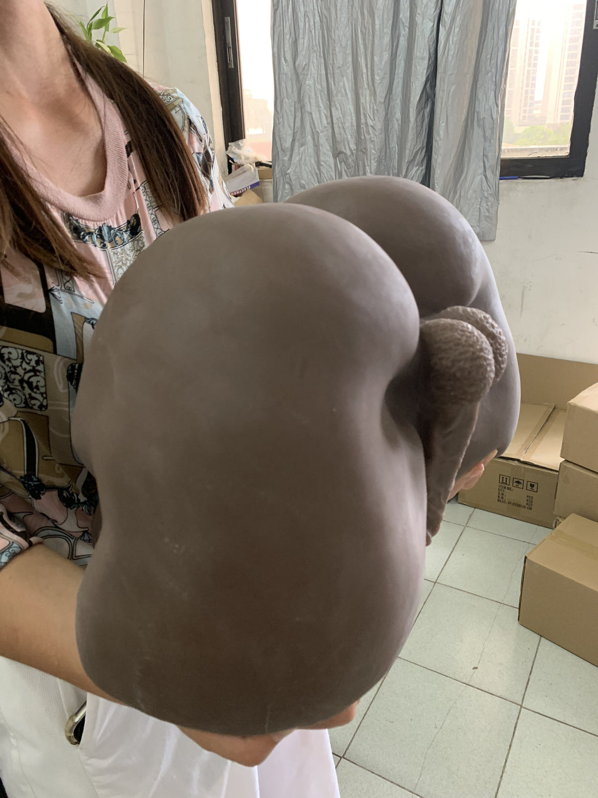 Großer Männerpo aus Silikon/TPE mit Hoden – Sex puppe Liebesspielzeug für schwule Männer (Masturbator)