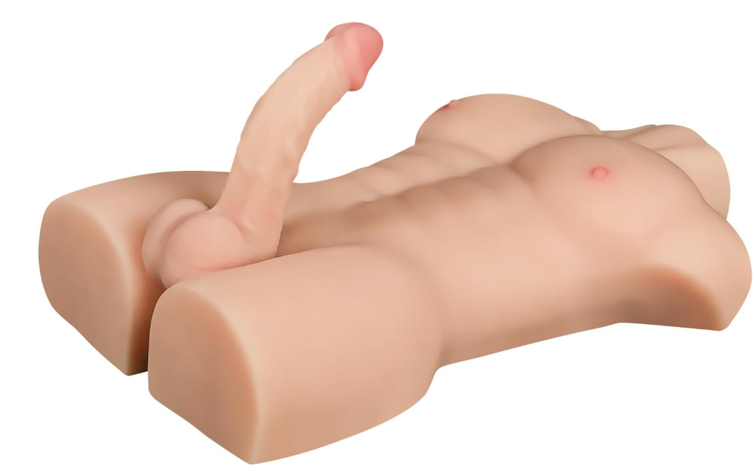Halbkörper Sexpuppe, männlicher Torso aus TPE Sex spielzeug für Männer, Schwule und Frauen mit großem Penis