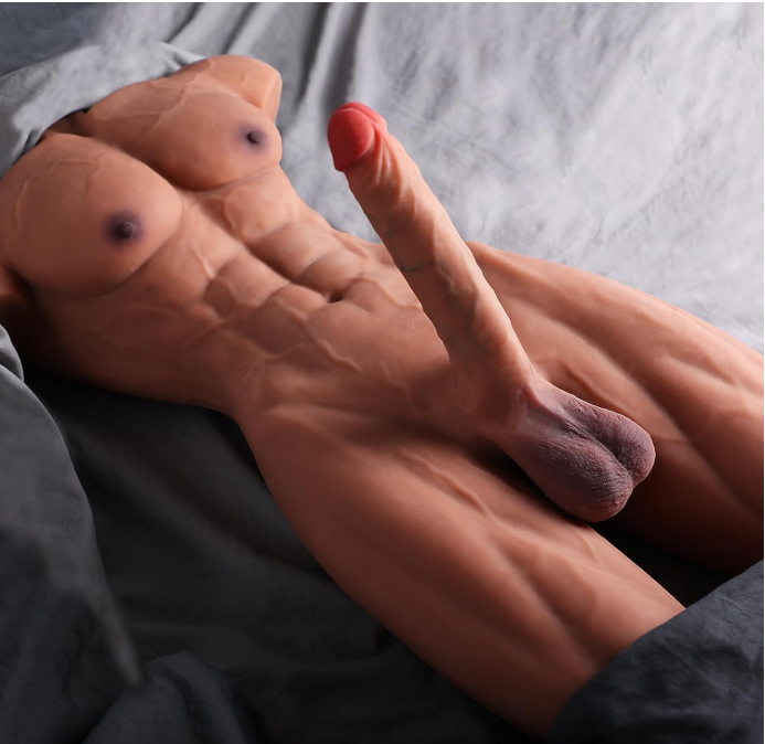 16 kg schwere TPE-Sexpuppe, männlicher Oberkörper, Sexspielzeug für Erwachsene, großer Penis, Po für Frauen, schwul 