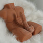 5kg Sex Dildo TPE-Puppe Männlicher Körper Torso Erwachsene Liebe Spielzeuge Penis Frauen Gay-TAN-Flacher Sockel