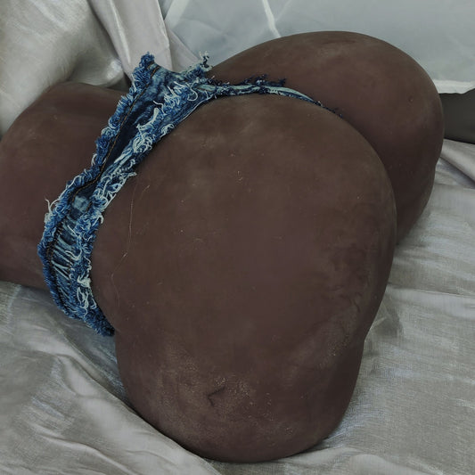 35lb Black Fat Ass Butt Sex Doll Realistic TPE Lifesize Love Doll for Men SexToy Big Ass Sex Doll Male Masturbator, Realistic Buttock Plumb Pussy Adult Sex Toy with 3D Vagina Tight Channels Anal Toy, Life-Size Torso Sex Dolls Pocket Pussy Men Sex Toys