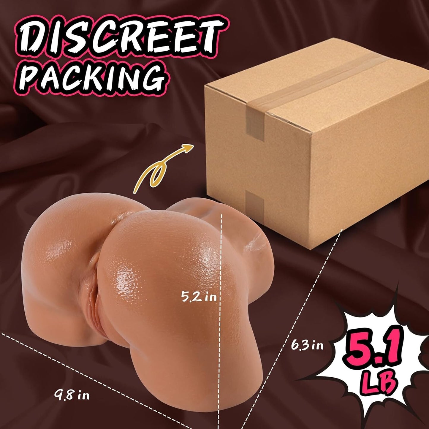 Taschenmuschi-Sexspielzeug für Männer, Sex Doll 5 Pfund schwere Sexpuppen, männlicher Masturbator, Einsteiger-Analsexspielzeug für Männer, realistischer weiblicher Oberkörper, Mini-Po-Masturbator mit enger Vagina, Anus und Hüfte