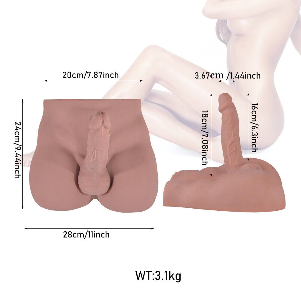 Huge Lifelike Dildo Sex  Doll Male Body Torso Adult Sex Toy Big Penis For women