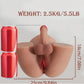 2,5 kg schwere Transgender-Sexpuppe mit Penis, Vagina und Anus, 3-in-1-Sexpuppe für Homosexuelle, Unisex-Masturbator mit realistisch geformtem kleinem Dildo, Po, Hintern und Hoden – Sexspielzeug für Männer und schwule Paare.