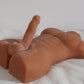 5kg Sex Dildo TPE-Puppe Männlicher Körper Torso Erwachsene Liebe Spielzeuge Penis Frauen Gay-TAN-Flacher Sockel