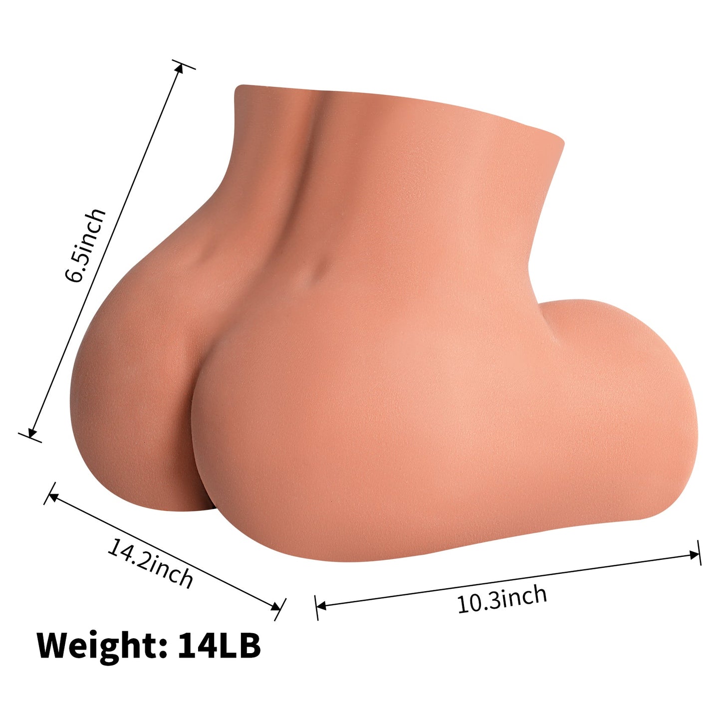 14LB Lifelike Male Masturbator Sex Doll Big Pussy Ass Wheat- Ship to European