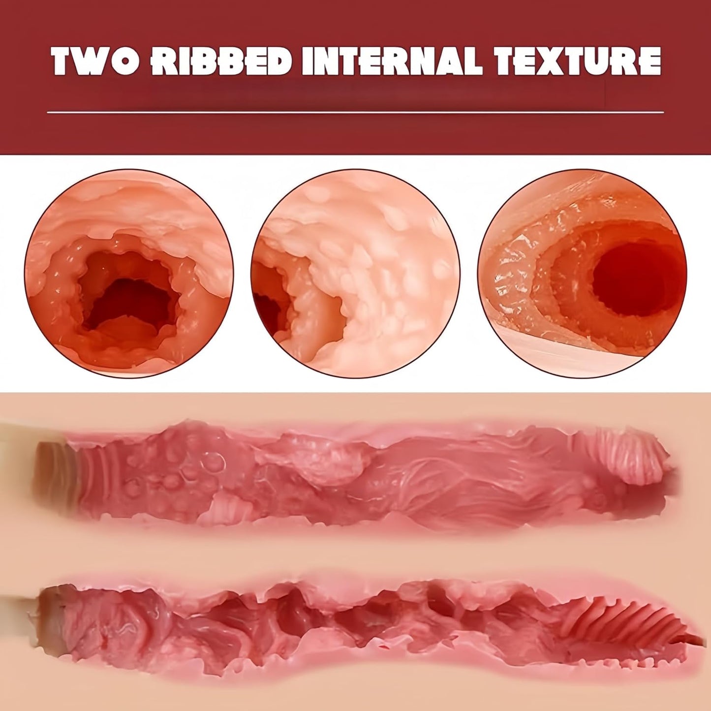 Masturbator Sexspielzeug für die Männer Weiches TPE-Material, elastisches 3D-Design mit strukturierter Innenzone, Diskret verpacktes Sextoysets für Männer für vielseitige Anwendung 