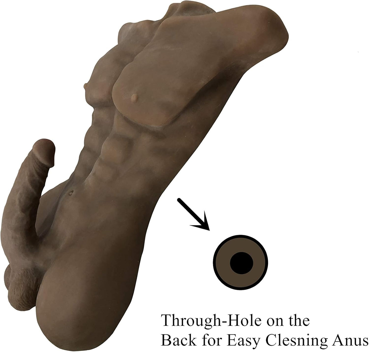 15LB Männliche Sexpuppe für Frauen mit realistischem Dildo, lebensgroße Sexpuppe Ganzkörper-Sexpuppe Torso-Sexpuppe für Erwachsene mit Penis großem Schwanz engem Anal Unisex-Sexspielzeug für Frauen Männer Dreier Paar Sex Spaß Masturbation