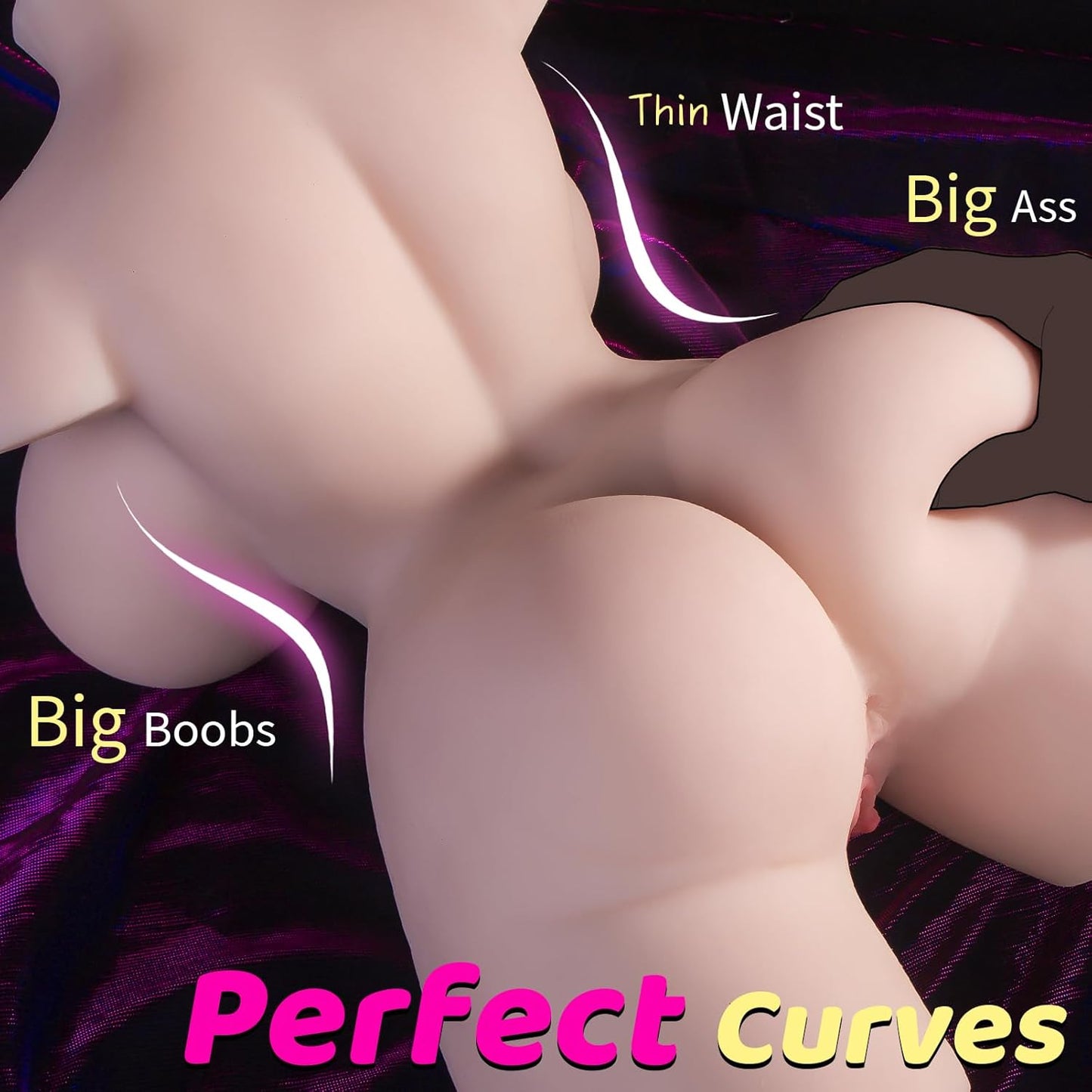 Life Size Sex Doll for Men 19.2LB Realistic Sex Dolls Torso with Big Breasts & Butt, 3 in 1 Masturbator Pocket Pussy with Plump Labia & Tight Vaginal Anal, Sex Toys for Men Masturbation