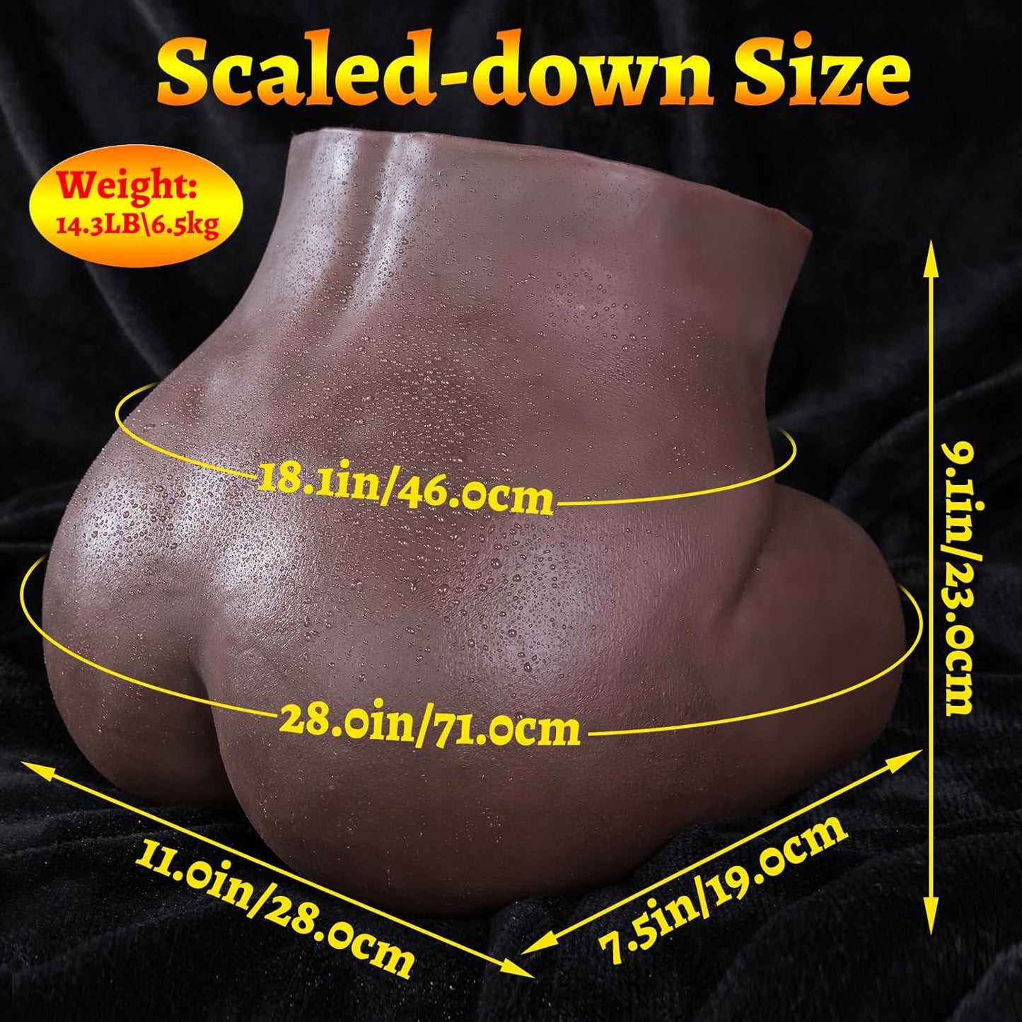Realistische Sex puppe für Männer, Masturbator, Taschenmuschi, Erwachsenenspielzeug, 14LB schwere Sexpuppe in Lebensgröße, Analsexspielzeug mit enger Vagina und Anus, Sex spielzeug für Männer, Masturbator, Vaginalspielzeug, Sex-Torso, Po.