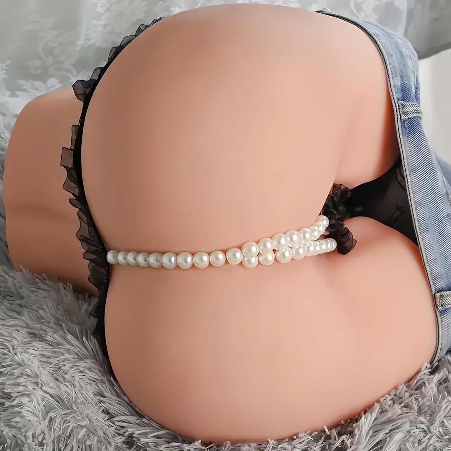Sex Doll Mastrubrator für Manner TPE Sex Spielzeug für die Männer mit 3D Struktur, Masturbatoren für Solo Anwendung, Weich und Elastisch Sex Toys, Wiederverwendbar, Leicht zu reinigen, Diskrete Verpackung 