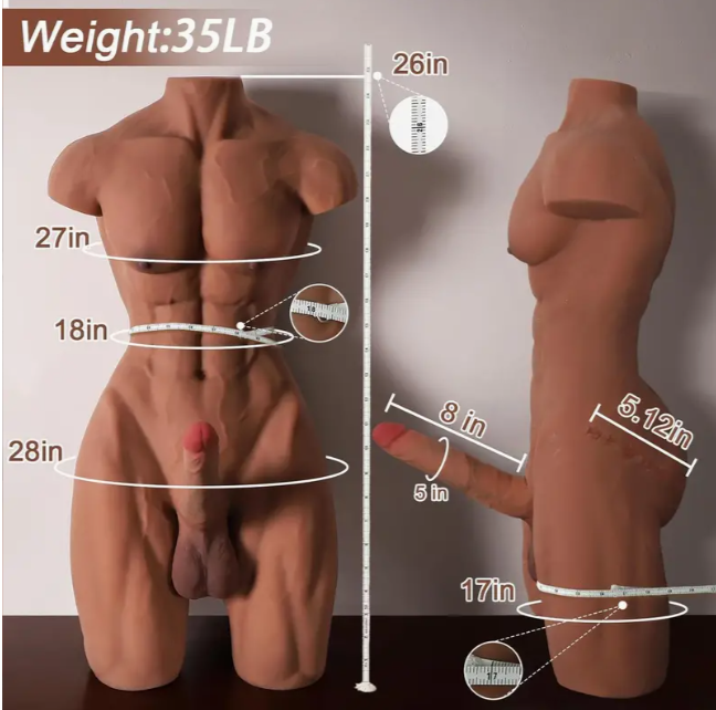 16kg Sex Doll Male Body Torso Adult Love Sex Toy TPE Big Penis Ass for Women Gay-Germany, France, Italy, Spain, the Netherlands, Portugal, Poland, Sweden, Czech Republic, Hungary, Denmark, Belgium, Austria, Slovakia, Slovenia, Luxembourg