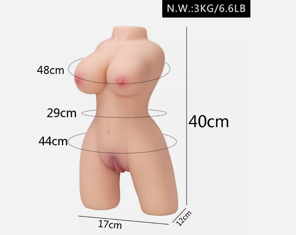 Sex Puppe Torso Masturbator Taschenmuschi Sexspielzeug für Männer Real Doll--3kg