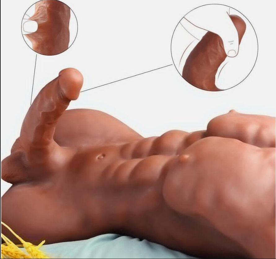 Muñeca de piel bronceada Real pene Anal GaySex Puppe masturbador männlich Spielzeug modelo de juguete 💕😈--6kg 
