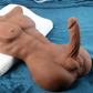 Muñeca de piel bronceada Real pene Anal GaySex Puppe masturbador männlich Spielzeug modelo de juguete 💕😈--6kg 