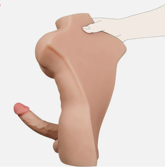 5 kg Lifelike Torso Male Sex Doll for Women with Flexible Dildo Realistic Sex Huge Cock 7.08inches, Sex Dildo Dolls for Women Masturbation, Unisex Masturbator Tight Anal Sex Toy for Men Gay Couple