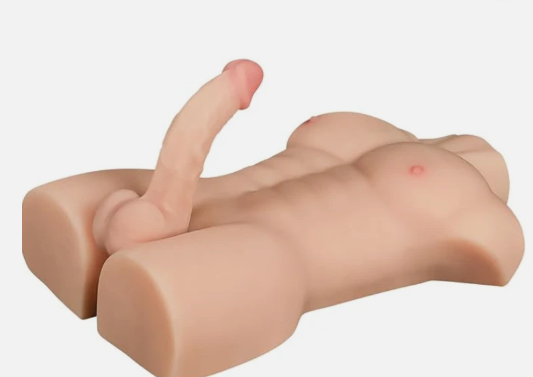 5 kg Lifelike Torso Male Sex Doll for Women with Flexible Dildo Realistic Sex Huge Cock 7.08inches, Sex Dildo Dolls for Women Masturbation, Unisex Masturbator Tight Anal Sex Toy for Men Gay Couple