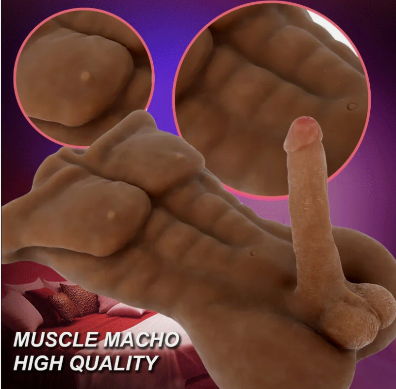 Torso Männlicher Körper SCHWARZ Dildo Sexspielzeug für Frauen Torso Großer Penis Sexpuppe weiblicher Masturbator 6,35 kg - Sofort lieferbar nach Europa