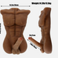 Torso Männlicher Körper SCHWARZ Dildo Sexspielzeug für Frauen Torso Großer Penis Sexpuppe weiblicher Masturbator 6,35 kg - Sofort lieferbar nach Europa