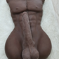 Torso Männlicher Körper SCHWARZ Dildo Sexspielzeug für Frauen Torso Großer Penis Sexpuppe weiblicher Masturbator 6,35 kg - Sofort lieferbar nach Europa