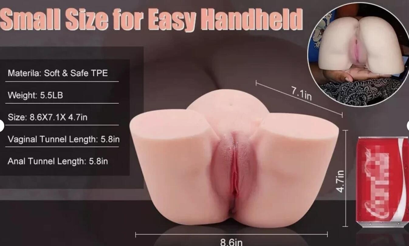Sex Doll Male Sex Toys for Men, 2.5 kg Ultra-Realistic Male Masturbator Sex Toy Ergonomic Grip Waist & Stable Structure Sex Dolls Tight Vaginal & Anal Channel Adult Toys Flesh Stroker Light