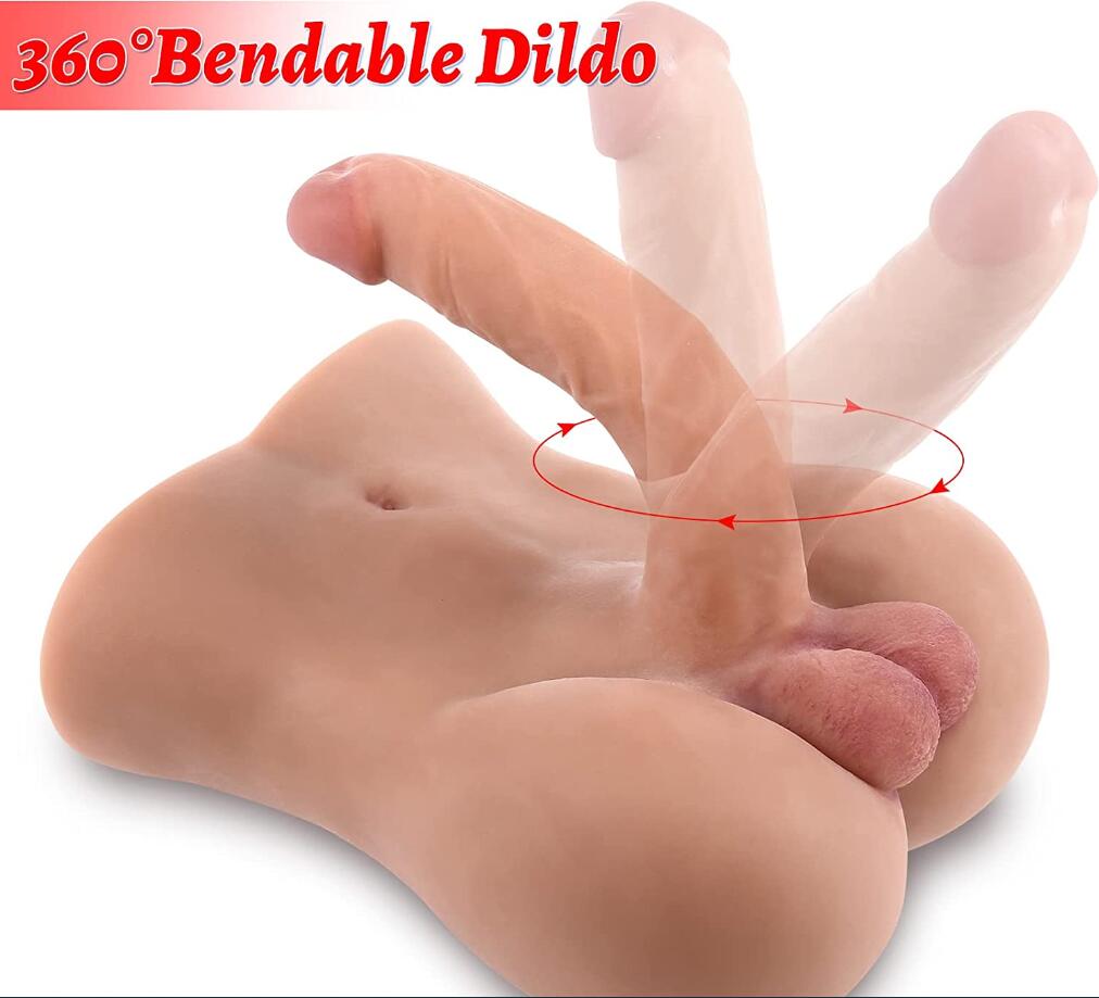 2.8 kg Männlicher Torso für Frauen – G-Punkt-Stimulation – 3D-Dildo mit riesigem Penis – Realistisches Sexspielzeug – TPE-Liebespuppe
