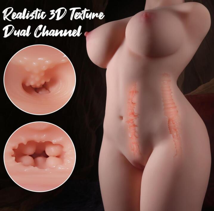 9kg Sex Doll Flexible Legs for Multiple Sex Positions, Lifelike Peachy Pussy Big Boobs Sex Dolls Adult Sex Toy for Men Pleasure, 3 in 1 Realistic Vaginal Anal Breast Channels Male Masturbator