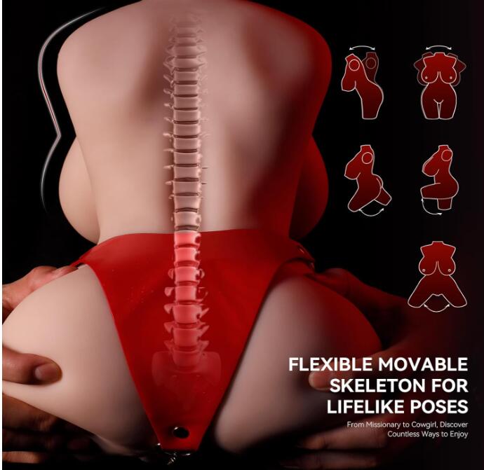 Lifelike Female Sex Doll Adult Toys for Men,Realistic Male Sex Toys for Men with Huge Breasts & Plump Hips, Dual-Channel Male Masturbator Includes Drying Stick