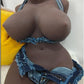 TPE Black BBW LoveDoll Full Body Silicone Adult Toys For Men Life Size Sex Doll-17kg