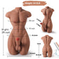 Male Sex Doll for Women with 8.2 inch Huge Dildo and 3D Tight Anus Hole | Muscular Male Torso Sex Doll Fullsize Big Gay Sex Toy, Realistic Adult Intimate Sex Toy for Women Men Couples-Brown