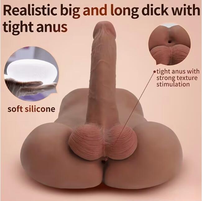 Male Sex Doll with Flexible Dildo, 2.8kg Realistic Sex Dolls with 5 Inch Huge Cock for Female Masturbation, Tight Anal for Gay Sex Toys, Adult Sex Toys Unisex Masturbator for Gay Couple Women