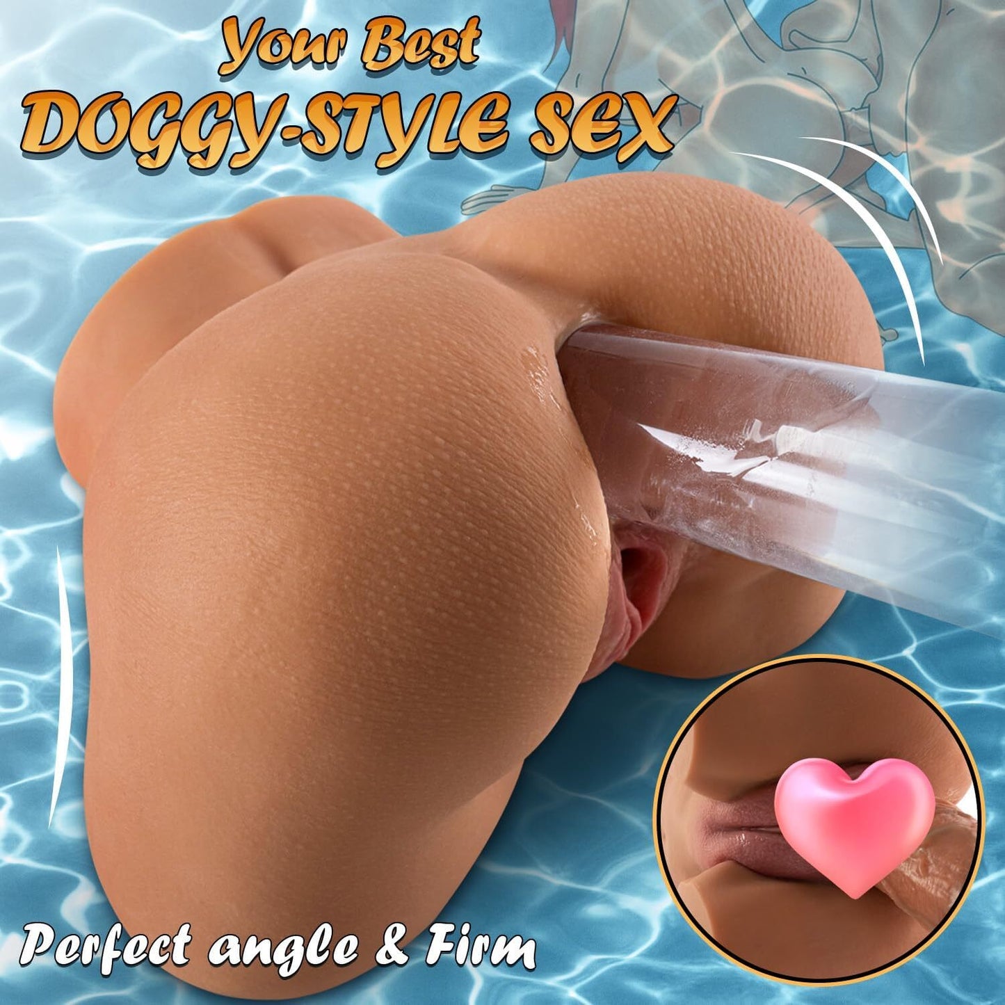 Realistische, große TPE-Sexdoll für Männer, Liebesspielzeug für Männer, Sexspielzeug mit riesigem Hintern (USA) 
