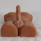 Riesiger, lebensechter männlicher Dildo-Sexdoll-Körper-Torso-Sexspielzeug für Erwachsene mit großem Penis für Frauen 