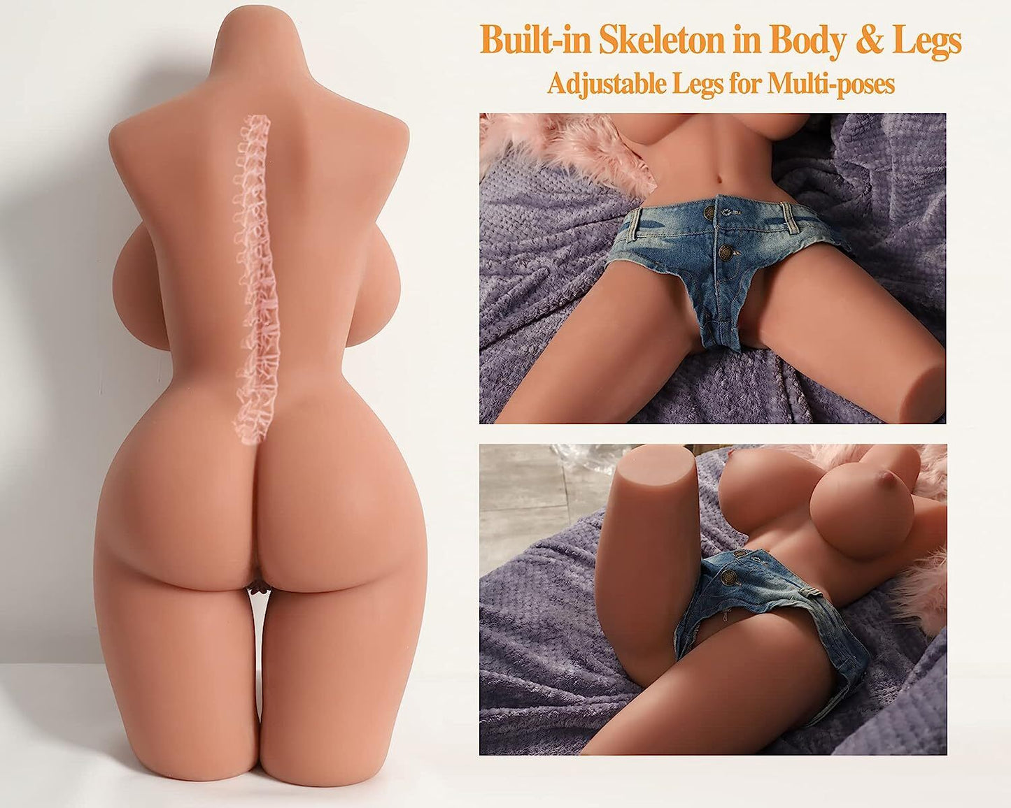 Realistische TPE BBW Liebespuppe, Ganzkörper-Silikon, Sexspielzeug für Erwachsene, lebensgroße Sexpuppe für Männer 